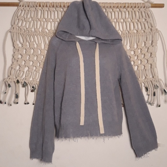 Minnie Rose Blue Cashmere Hooded 